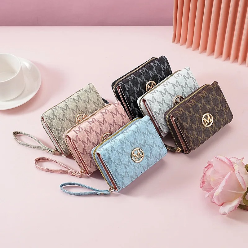 Women Shoes Zipper - Cartera con Cierre de Tres Pliegues