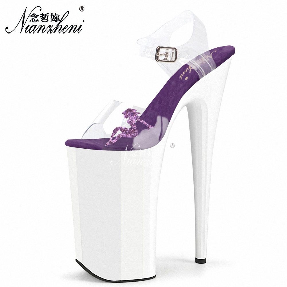Clear Strap Heel - Sandalias Exóticas de Plataforma Transparente de