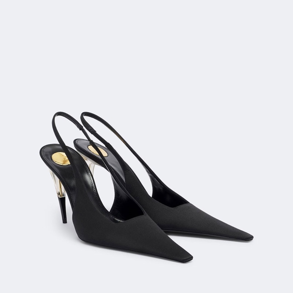 Clear Strap Heel - Zapatos de tacón de aguja con