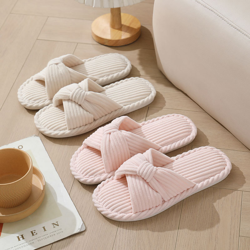 Women Shoes Winter - Zapatillas de casa con correa cruzada