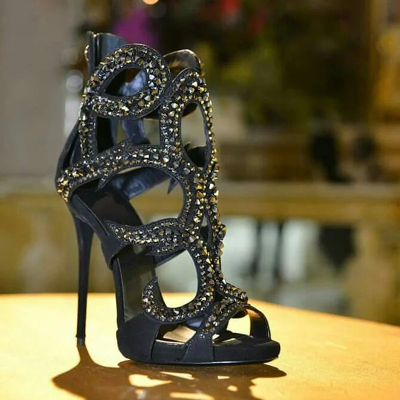 Sandalias de tacón de aguja co - Women Shoes Zipper reseña y precio