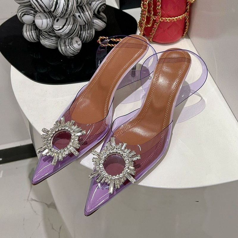 Sandalias de tacón alto fino d - Clear Strap Heel reseña y precio