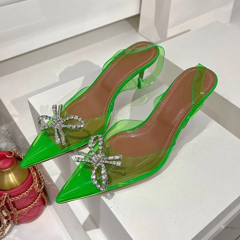 Sandalias de tacón alto fino d - Clear Strap Heel reseña y precio