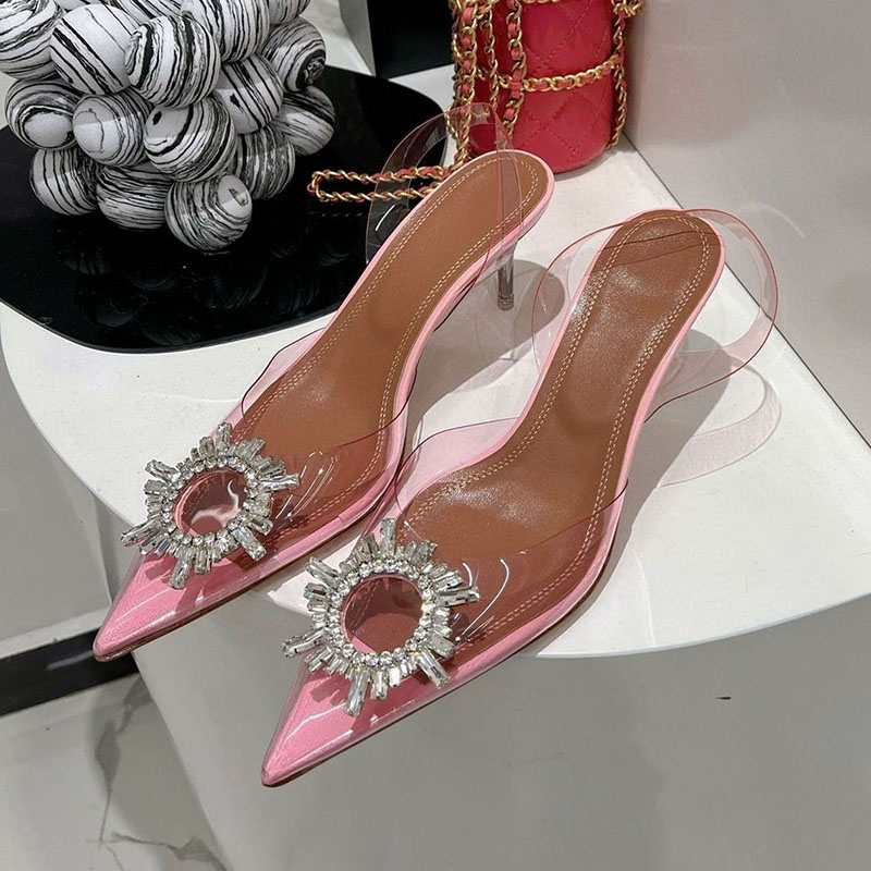 Sandalias de tacón alto fino d - Clear Strap Heel reseña y precio