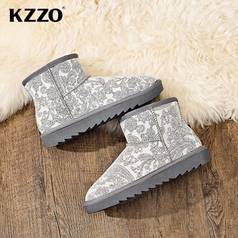 KZZO-Botas de nieve de cuero g - Women Shoes In Australia reseña y precio