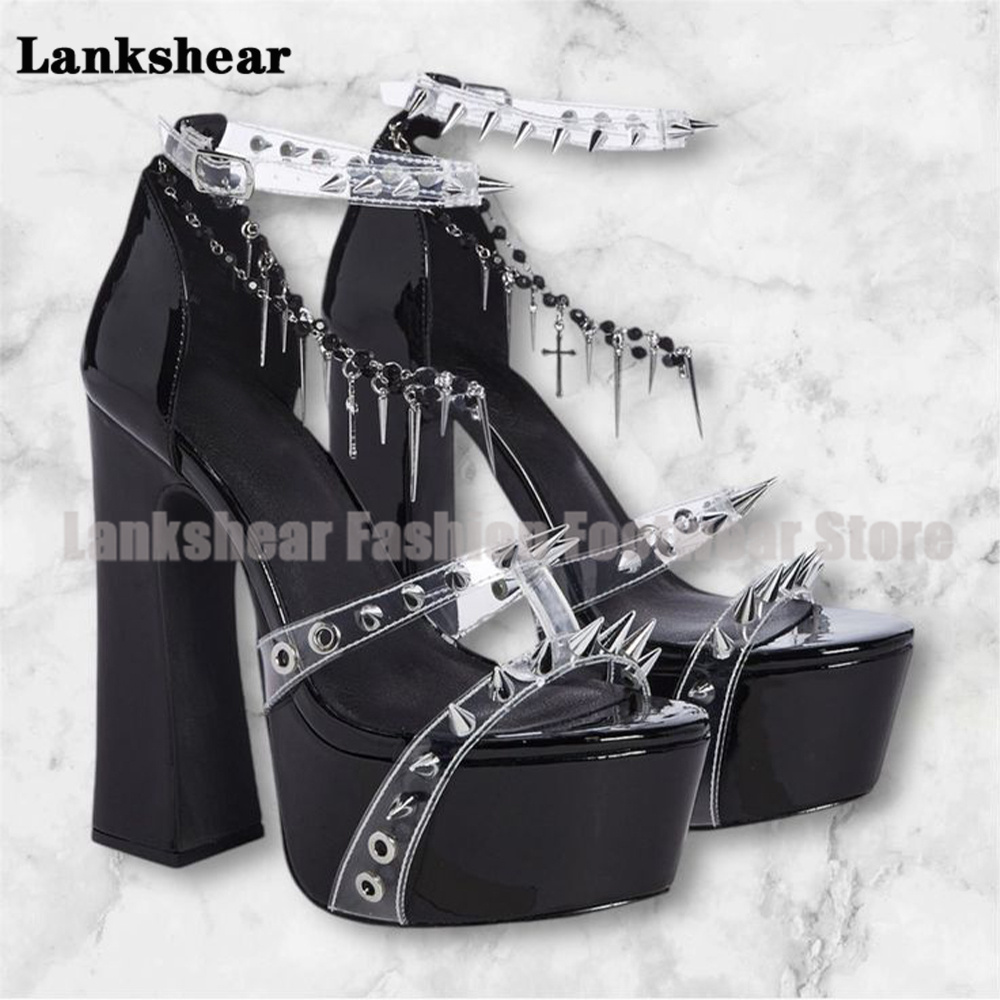 Sandalias De Pvc transparente  - Clear Strap Heel reseña y precio