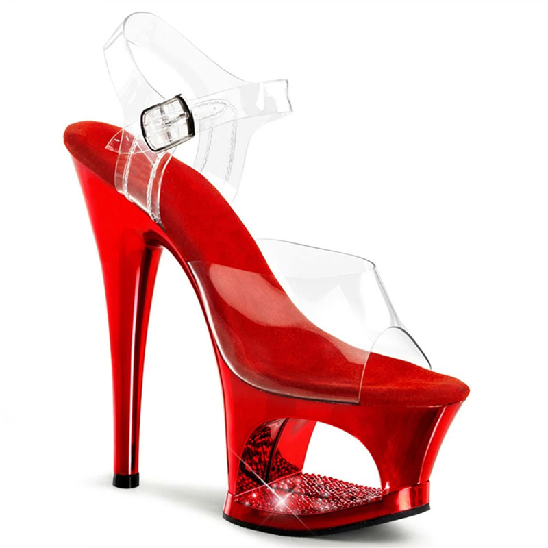 Sandalias de Tacón Alto con Pl - Clear Strap Heel reseña y precio