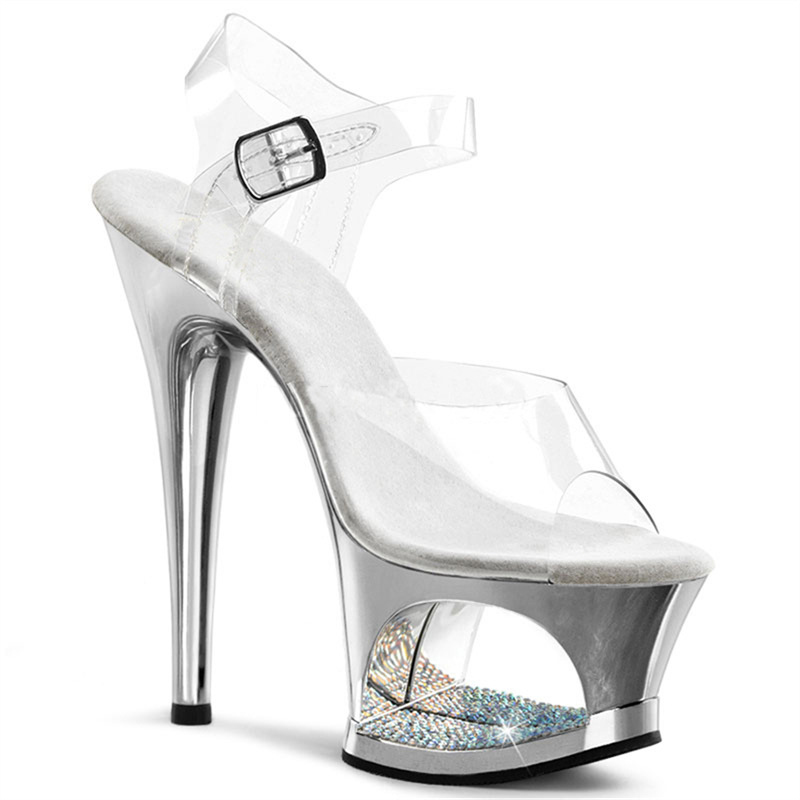 Sandalias de Tacón Alto con Pl - Clear Strap Heel reseña y precio