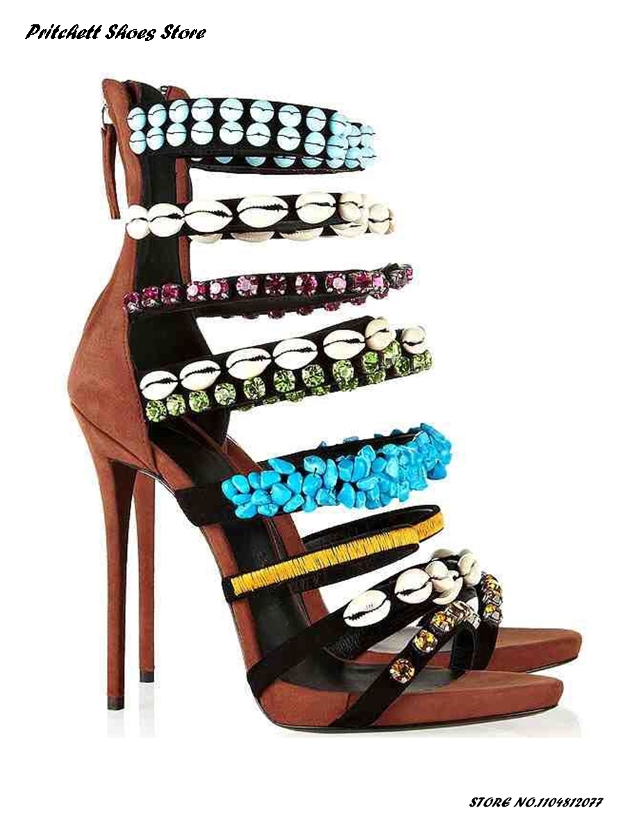 Sandalias modernas de concha y - Women Shoes Zipper reseña y precio
