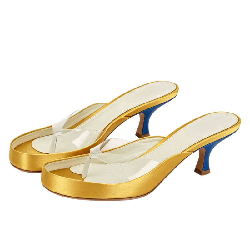 Sandalias de tacón de aguja co - Clear Strap Heel reseña y precio