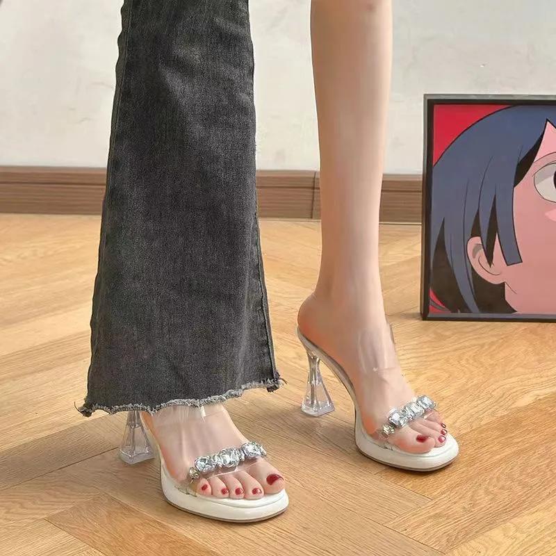 Sandalias de una Tira para Muj - Clear Strap Heel reseña y precio