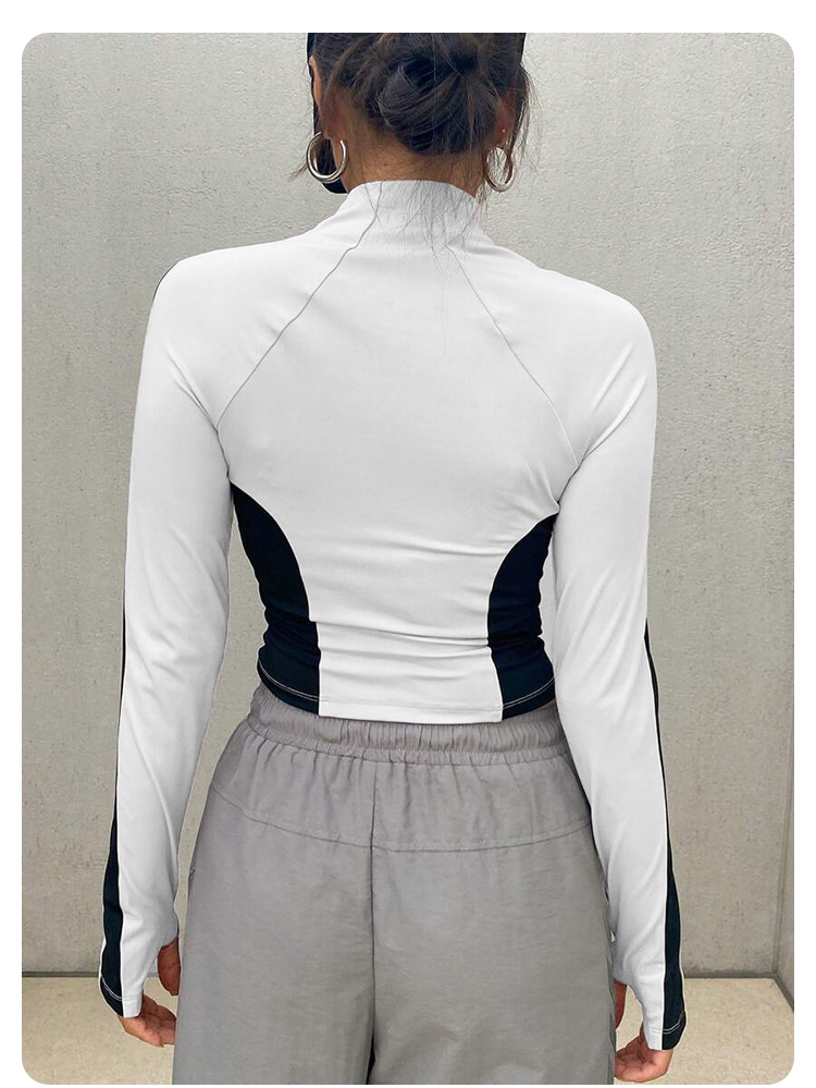 Chaqueta de yoga con cuello al - Women Shoes Zipper reseña y precio