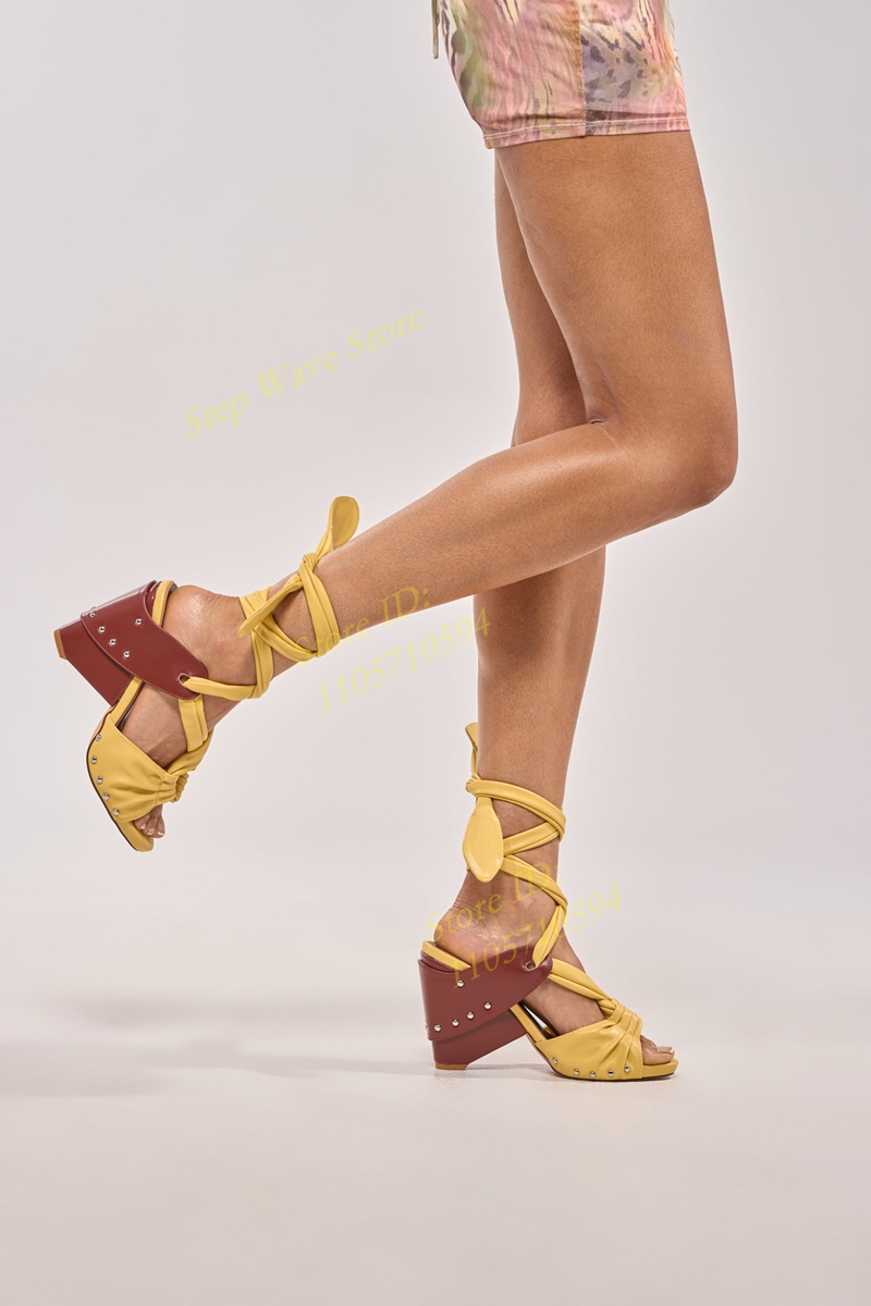 Sandalias de tacón de aguja co - Women'S Shoes Yellow reseña y precio