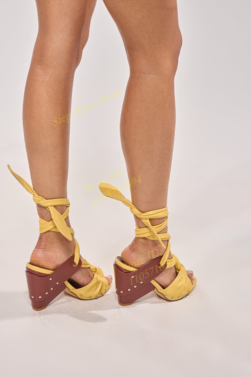 Sandalias de tacón de aguja co - Women'S Shoes Yellow reseña y precio