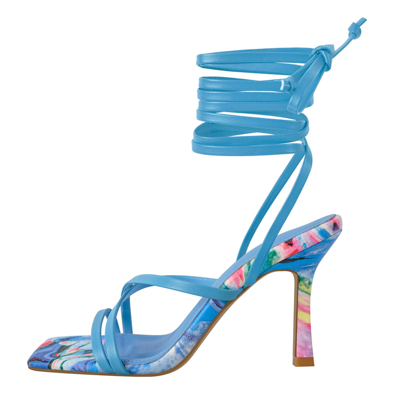 Sandalias de tacón alto con ti - Women'S Shoes Yellow reseña y precio