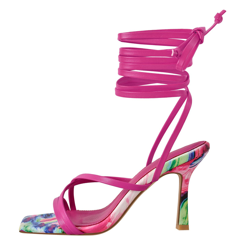 Sandalias de tacón alto con ti - Women'S Shoes Yellow reseña y precio