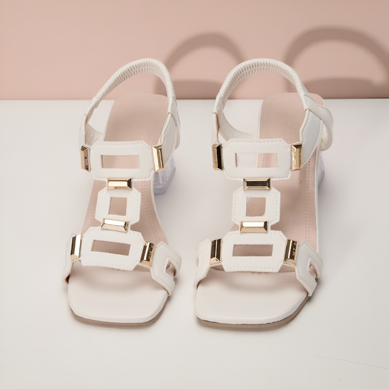 Sandalias de Tacón Cuadrado El - Clear Strap Heel reseña y precio