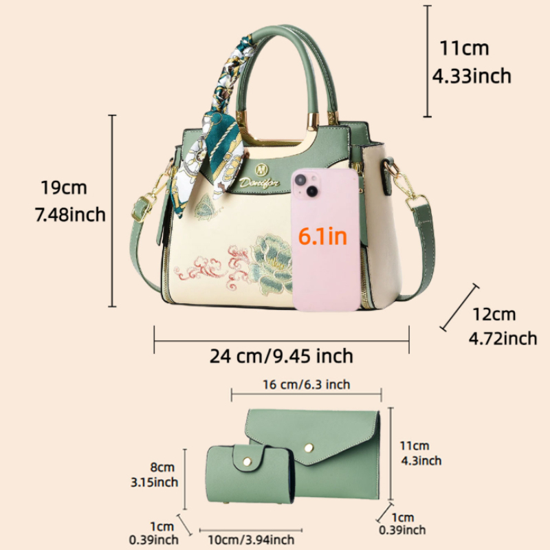 Conjunto de 3 piezas de bolsos - Women Shoes Zipper reseña y precio