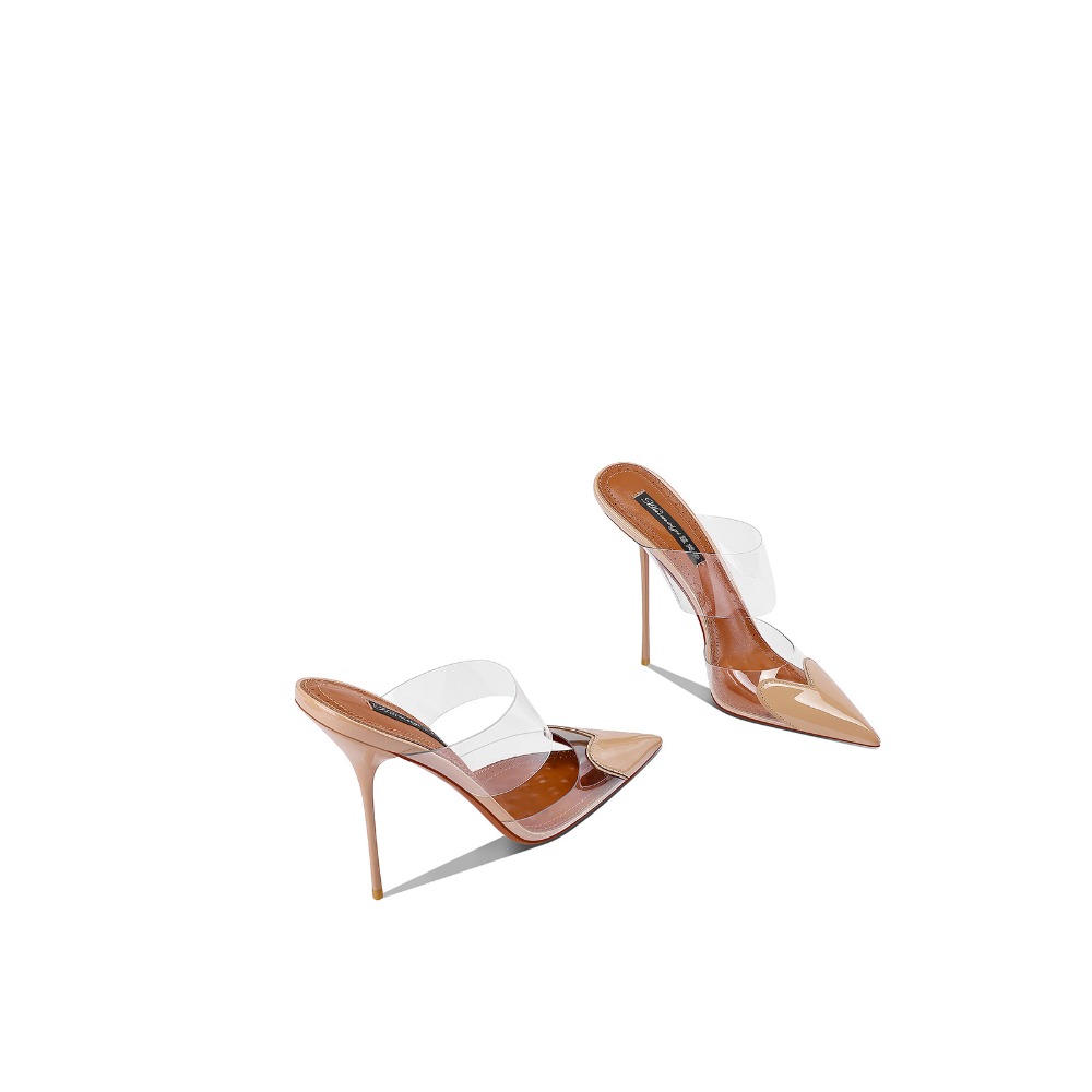 Sandalias de Tacón Alto con Pu - Clear Strap Heel reseña y precio
